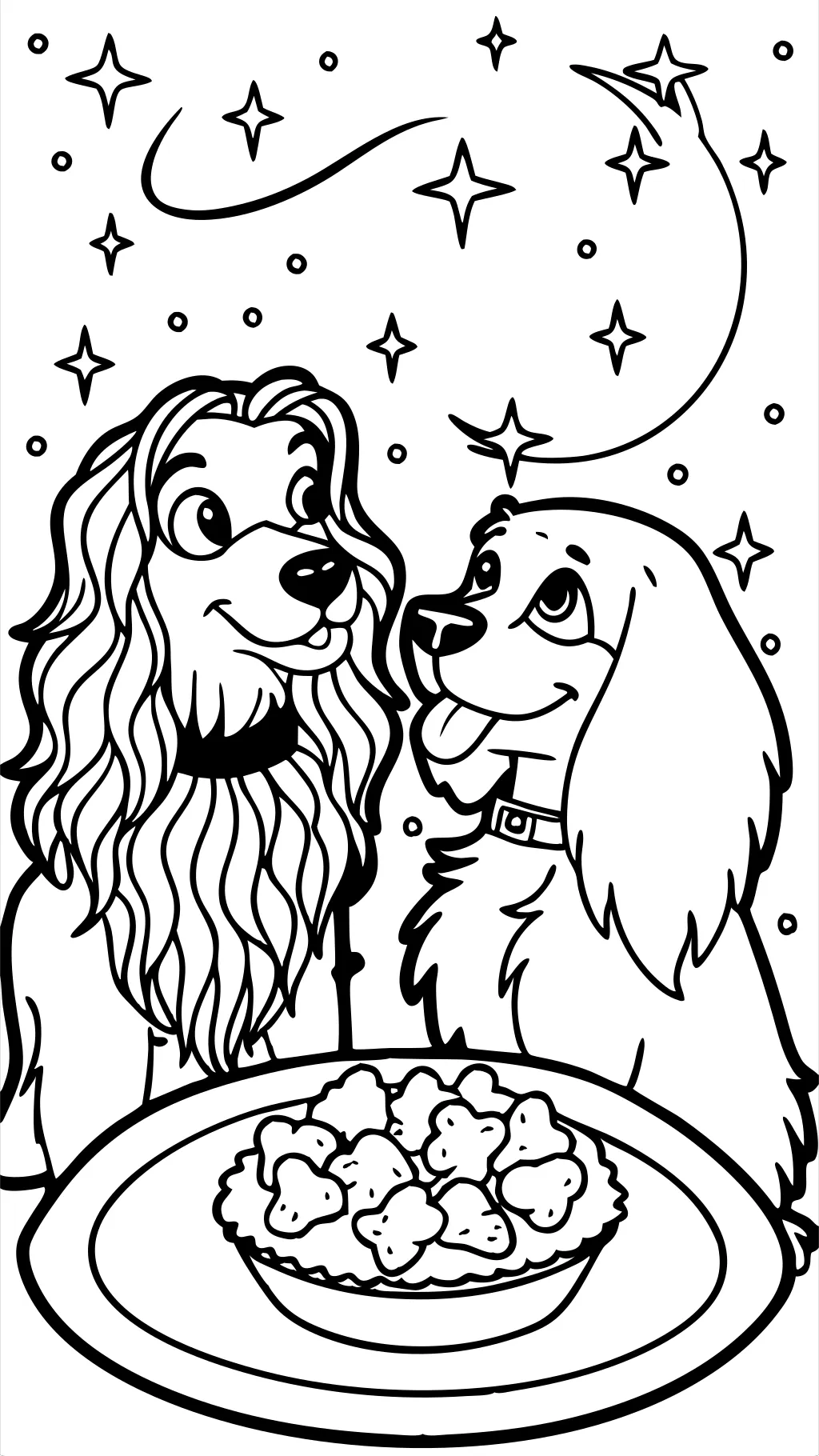 lady and the tramp coloring pages